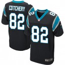 Men Nike Carolina Panthers &82 Jerricho Cotchery Elite Black Team Color NFL Jersey