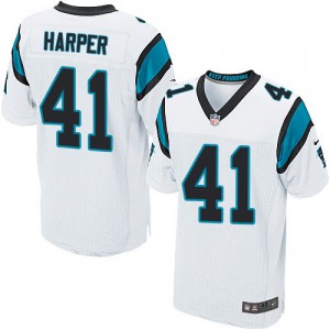 Hommes Nike Carolina Panthers # 41 romain Harper Élite blanc NFL Maillot Magasin