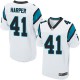 Men Nike Carolina Panthers &41 Roman Harper Elite White NFL Jersey