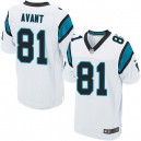 Men Nike Carolina Panthers &81 Jason Avant Elite White NFL Jersey