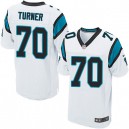 Men Nike Carolina Panthers &70 Trai Turner Elite White NFL Jersey