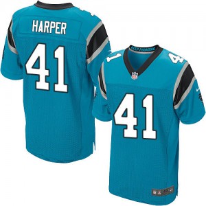Hommes Nike Carolina Panthers # 41 romain Harper Élite bleu remplaçant NFL Maillot Magasin