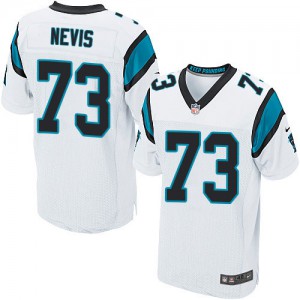 Hommes Nike Carolina Panthers # 73 Drake Nevis Élite blanc NFL Maillot Magasin