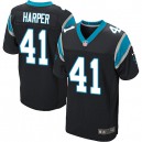 Men Nike Carolina Panthers &41 Roman Harper Elite Black Team Color NFL Jersey