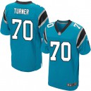 Men Nike Carolina Panthers &70 Trai Turner Elite Blue Alternate NFL Jersey