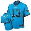 Men Nike Carolina Panthers &13 Kelvin Benjamin Elite Blue Drift Fashion NFL Jersey