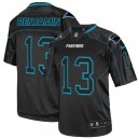 Men Nike Carolina Panthers &13 Kelvin Benjamin Elite Lights Out Black NFL Jersey