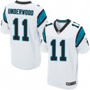 Men Nike Carolina Panthers &11 Tiquan Underwood Elite White NFL Jersey