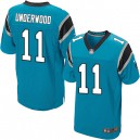 Men Nike Carolina Panthers &11 Tiquan Underwood Elite Blue Alternate NFL Jersey