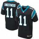 Men Nike Carolina Panthers &11 Tiquan Underwood Elite Black Team Color NFL Jersey