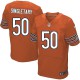 Men Nike Chicago Bears &50 Mike Singletary Elite Orange Alternate NFL Jersey
