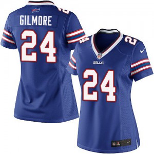 Femmes Nike Bills de Buffalo # 24 Stephon Gilmore élite bleu Royal équipe NFL Maillot Magasin de couleur