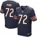 Men Nike Chicago Bears &72 William Perry Elite Navy Blue Team Color NFL Jersey