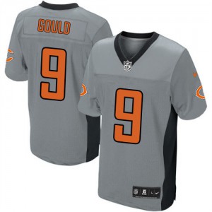 Hommes Nike Chicago Bears # 9 Robbie Gould élite gris ombre NFL Maillot Magasin