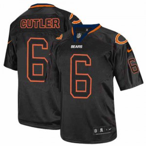 Hommes Nike Chicago Bears # 6 Jay Cutler élite Lights Out noir NFL Maillot Magasin