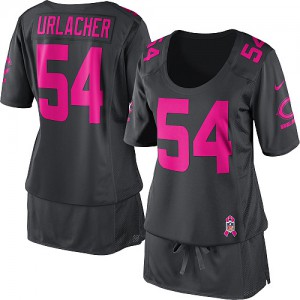 Femmes Nike Chicago Bears # 54 Brian Urlacher Élite gris foncé Breast Cancer Awareness NFL Maillot Magasin
