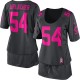 Women Nike Chicago Bears &54 Brian Urlacher Elite Dark Grey Breast Cancer Awareness NFL Jersey