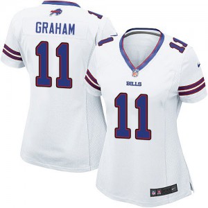 Femmes Nike Bills de Buffalo # 11 T.J.Graham Élite blanc NFL Maillot Magasin