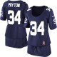 Women Nike Chicago Bears &34 Walter Payton Elite Navy Blue Breast Cancer Awareness NFL Jersey