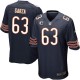 Youth Nike Chicago Bears &63 Roberto Garza Elite Navy Blue Team Color C Patch NFL Jersey