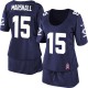 Women Nike Chicago Bears &15 Brandon Marshall Elite Navy Blue Breast Cancer Awareness NFL Jersey