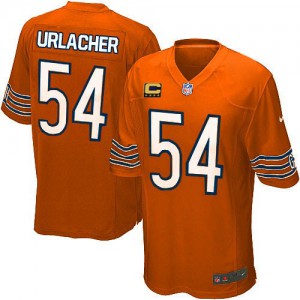 Jeunes Bears de Chicago Nike # 54 Brian Urlacher Élite Orange C autre Patch NFL Maillot Magasin