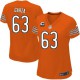 Women Nike Chicago Bears &63 Roberto Garza Elite Orange Alternate C Patch NFL Jersey