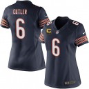 Women Nike Chicago Bears &6 Jay Cutler Elite Navy Blue Team Color C Patch NFL Jersey