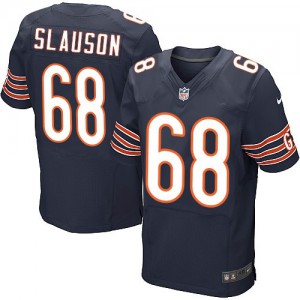 Hommes Nike Chicago Bears # 68 Matt Slauson Élite bleu marine équipe NFL Maillot Magasin de couleur