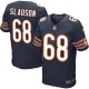 Men Nike Chicago Bears &68 Matt Slauson Elite Navy Blue Team Color NFL Jersey