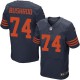 Men Nike Chicago Bears &74 Jermon Bushrod Elite Navy Blue 1940s Throwback Alternate NFL Jersey