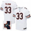 Men Nike Chicago Bears &33 Charles Tillman White Elite Autographed NFL Jersey