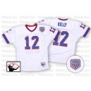 Mitchell And Ness Buffalo Bills &12 Jim Kelly White Authentic Throwback NFL Jersey