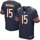 Men Nike Chicago Bears &15 Brandon Marshall Elite Navy Blue Team Color NFL Jersey