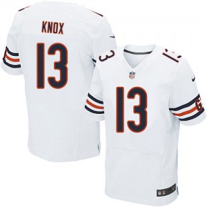 Hommes Nike Chicago Bears # 13 Johnny Knox Élite blanc NFL Maillot Magasin