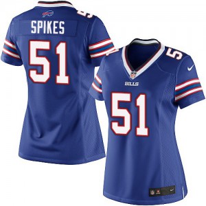 Femmes Nike Bills de Buffalo # 51 Brandon Spikes élite bleu Royal équipe NFL Maillot Magasin de couleur Femmes Nike Bills de Buffalo # 51 Brandon Spikes élite bleu Royal équipe NFL Maillot Magasin de couleur
