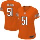 Women Nike Chicago Bears &51 Dick Butkus Elite Orange Alternate NFL Jersey