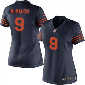 Femmes Nike Chicago Bears # 9 Jim McMahon Élite bleu marine années 1940 Throwback alternent NFL Maillot Magasin