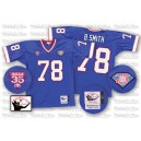 Mitchell And Ness Buffalo Bills &78 Bruce Smith Royal Blue 35th Anniversary Patch Authentic Throwback NFL Jersey