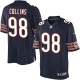 Youth Nike Chicago Bears &98 Nate Collins Elite Navy Blue Team Color NFL Jersey