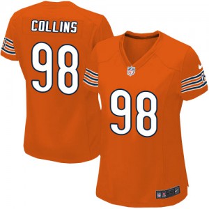 Femmes Nike Chicago Bears # 98 Nate Collins élite Orange alternent NFL Maillot Magasin