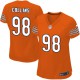 Women Nike Chicago Bears &98 Nate Collins Elite Orange Alternate NFL Jersey