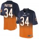 Men Nike Chicago Bears &34 Walter Payton Elite Navy/Orange Fadeaway NFL Jersey