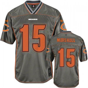 Hommes Nike Chicago Bears # 15 Brandon Marshall élite gris Vapor NFL Maillot Magasin