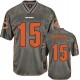 Men Nike Chicago Bears &15 Brandon Marshall Elite Grey Vapor NFL Jersey