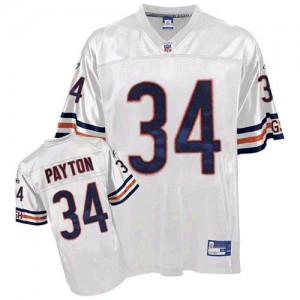 Reebok Chicago Bears # 34 Walter Payton blanc Replica Throwback NFL Maillot Magasin