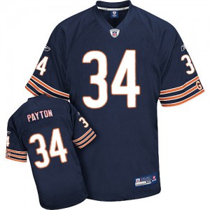 Jeunes Bears de Chicago de Reebok # 34 Walter Payton équipe bleu couleur Throwback authentique NFL maillot