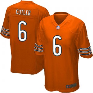 Jeunes Bears de Chicago Nike # 6 maillot NFL de rechange Orange élite de Jay Cutler