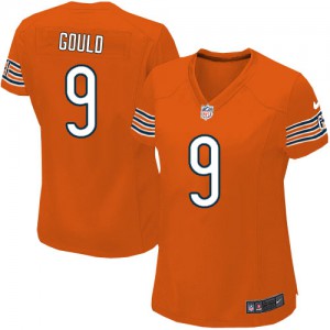 Femmes Nike Chicago Bears # 9 Robbie Gould élite Orange alternent NFL Maillot Magasin