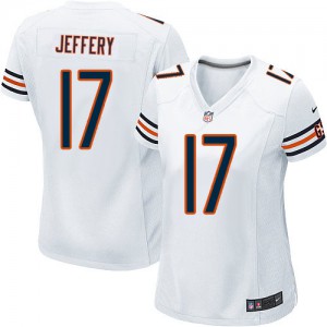 Femmes Nike Chicago Bears # 17 Alshon Jeffery Élite blanc NFL Maillot Magasin